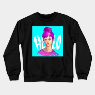 Hello Girl Crewneck Sweatshirt